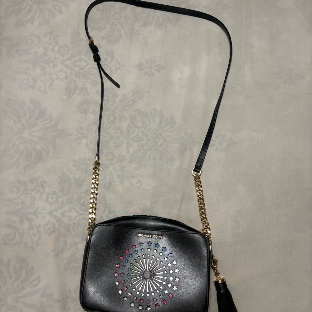Michael Kors Black Crossbody Bag with Colorful Starburst - Picture 5 of 16